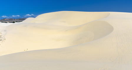 Amazing the desert White Sand Dune in Mui Ne, Vietnam