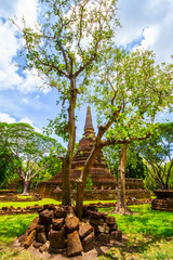Fototapeta premium Si Satchanalai Historical Park in Sukhothai Province Thailand. It's one of the most historical parks in Thailand