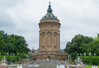 Fototapeta na wymiar Water tower in Mannheim, Germany.