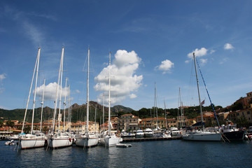 Naklejka premium Hafen Porto Azzuro auf Elba