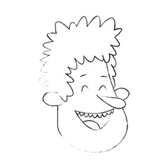 laughing man cartoon icon image vector illustration design 