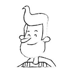 young happy man cartoon icon image vector illustration design 