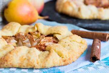 Galette with apples and pears