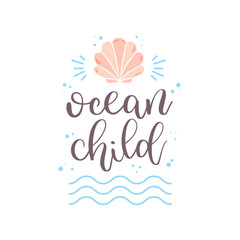 Summer design sticker with tropical beach elements