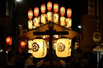 Gordijnen Lanterns of Gion festival, Kyoto Japan  祇園祭　宵山 © airpebble