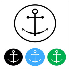 Obraz premium Anchor icons.