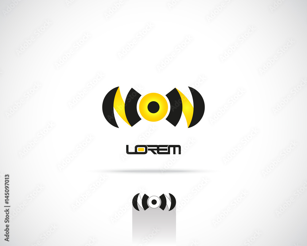 Poster abstract vector logo design template