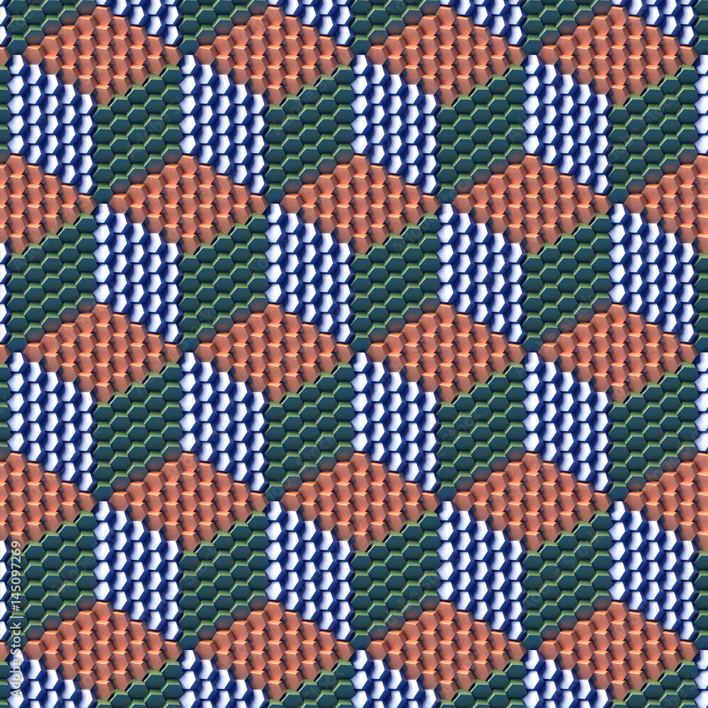 Aufkleber Abstract hexagon pattern background 3d rendering