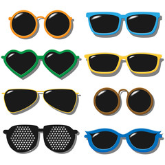 Vector Set of sunglasses.