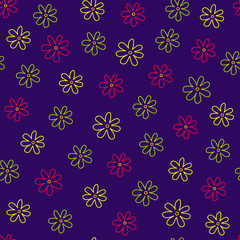 Seamless floral pattern, vector illustration