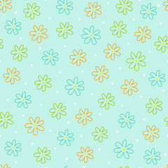 Seamless floral pattern, vector illustration