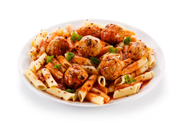 Pasta with meatballs