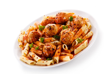 Pasta with meatballs