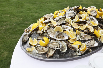 ostriche servite con il limone