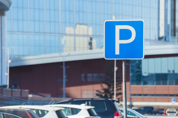 Parking sign in the city