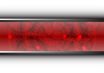 Red vector technology concept, abstract background