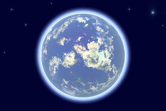 Planet, 3D rendering