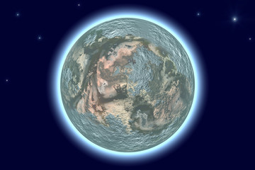 Planet, 3D rendering