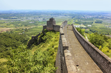The beginning of the Great Wall of China, Mountain Jiaoshan, Shanhaiguan
