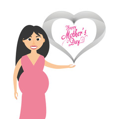 happy mothers day invitation card vector illustration eps 10