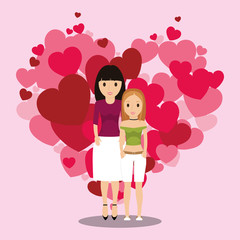 mothers day mom with child lovely card vector illustration eps 10