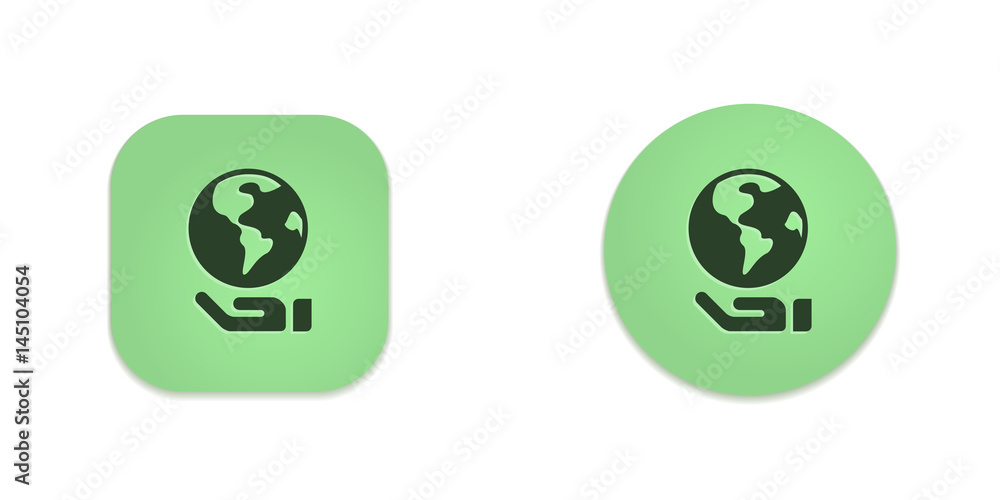 Canvas Prints vector green web buttons