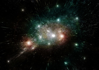 galaxy in a free space