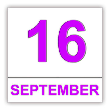September 16. Day on the calendar.