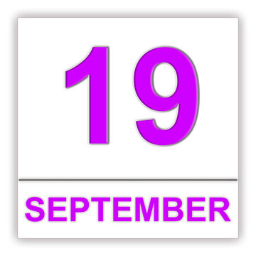 September 19. Day on the calendar.
