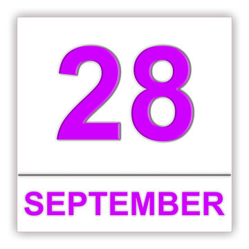 September 28. Day on the calendar.