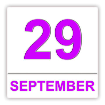 September 29. Day on the calendar.
