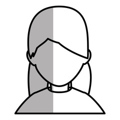 young woman avatar character vector illustration design