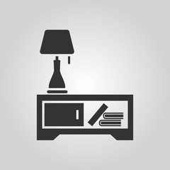 Nightstand icon sign
