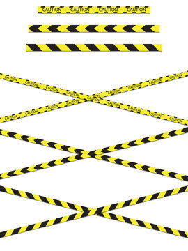 Construction tape warning of danger.