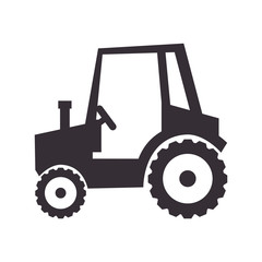 Naklejka premium tractor farm vehicle isolated icon vector illustration design