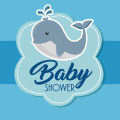 baby shower invitation card vector illustration design