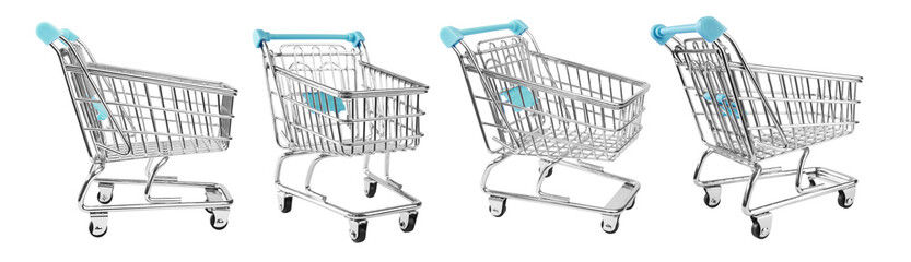 shopping supermarket cart, CLIPPING PATHS included