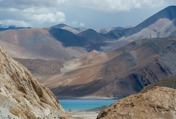 Mountains and Pangong Lake, Leh Ladakh , India