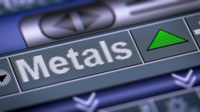 The Index of Metals on The Screen. Up. Looping.