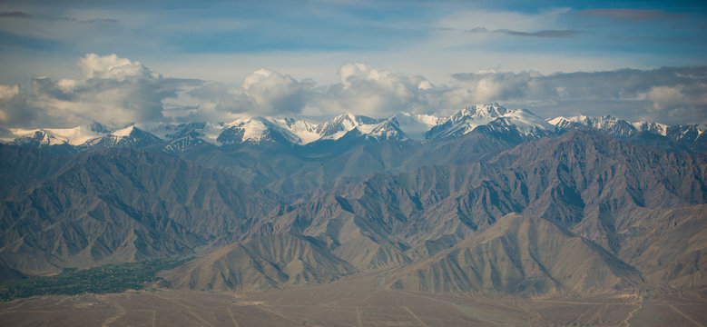 View of  Mountain Range Landscape, Leh Ladakh , India
