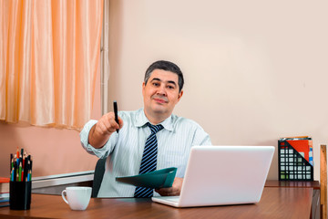 The teacher checks the knowledge of students