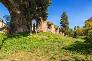 Rome, Italy. The section of the Nero aqueduct near Villa Volkonskaya, 54 AD