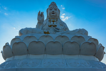 Wat Huai Pla Kung (Temple) in Chiang Rai,Thailand.APR 20,2017 Wat Huai Pla Kung temple the pagoda in Chinese style in Chiangrai province of Thailand.well known wordwide.