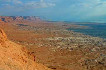 Fototapeta na wymiar View from Masada fortress, Israel