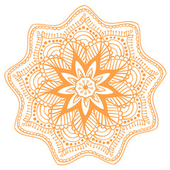 Decorative floral round mandala. Vector illustration