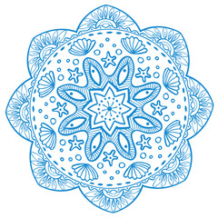 Decorative floral round mandala. Vector illustration