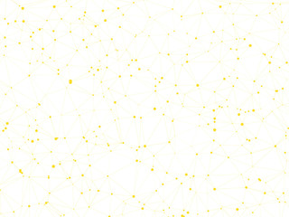 abstract yellow background connecting dots