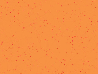 orange connecting dots abstract background