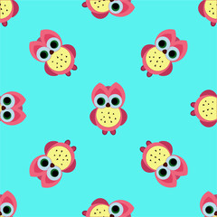 seamless cute owl pattern vector illustration