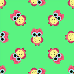 seamless cute owl pattern vector illustration